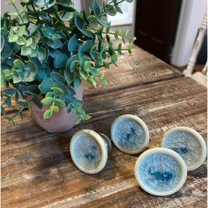 4 Crystal Geode Drawer Pulls/Knobs